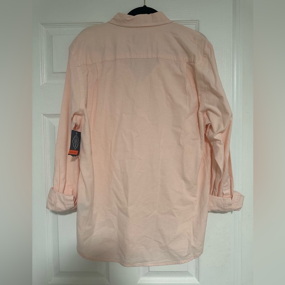 NWT Men’s St John’s Bay Comfort Flex Light Pink Buttown Up Shirt Top Size L - Picture 4 of 5